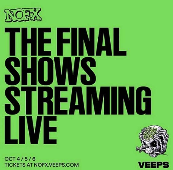 NOFX anuncia transmisión global de sus últimos 3 conciertos