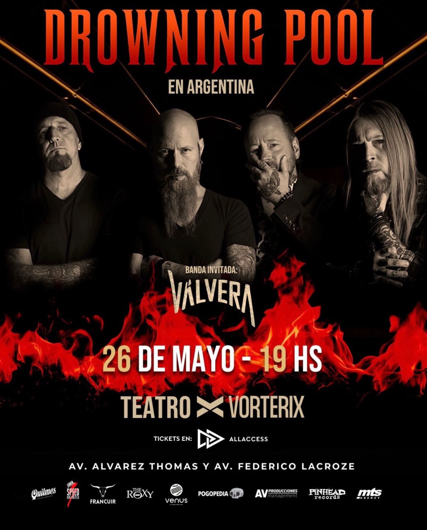 DROWNING POOL por primera vez en Argentina