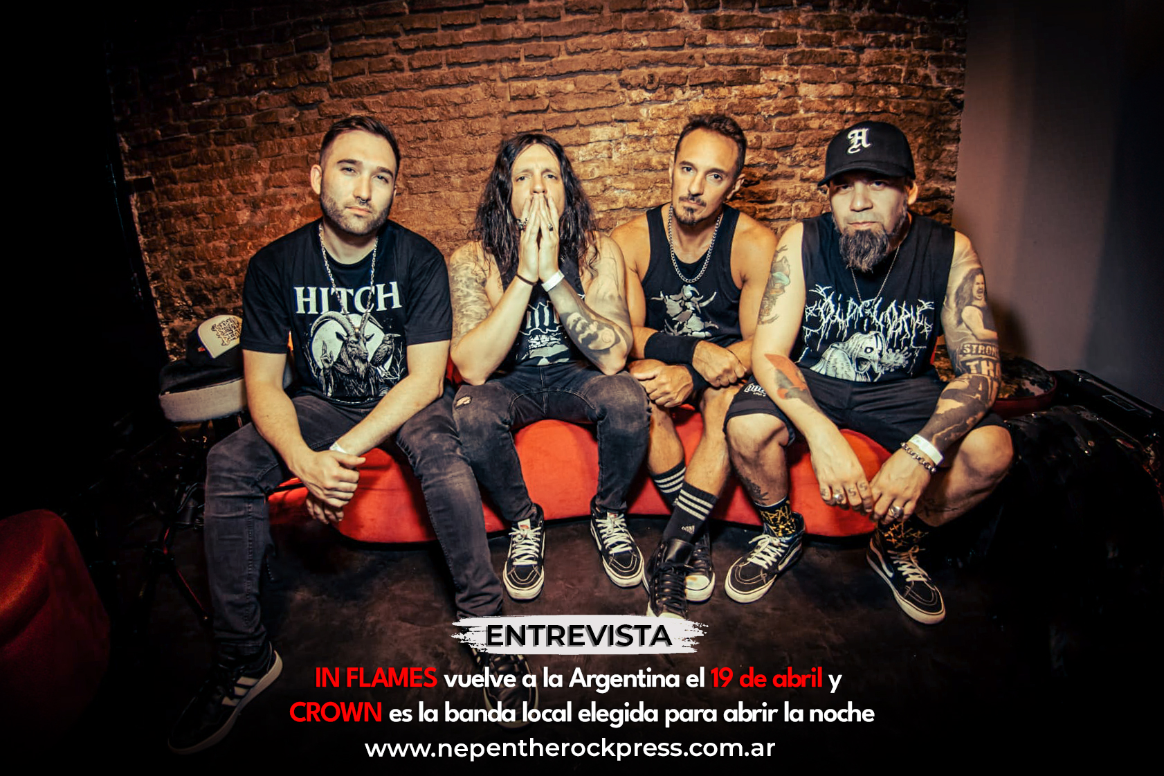 IN FLAMES en Argentina: Entrevista a CROWN