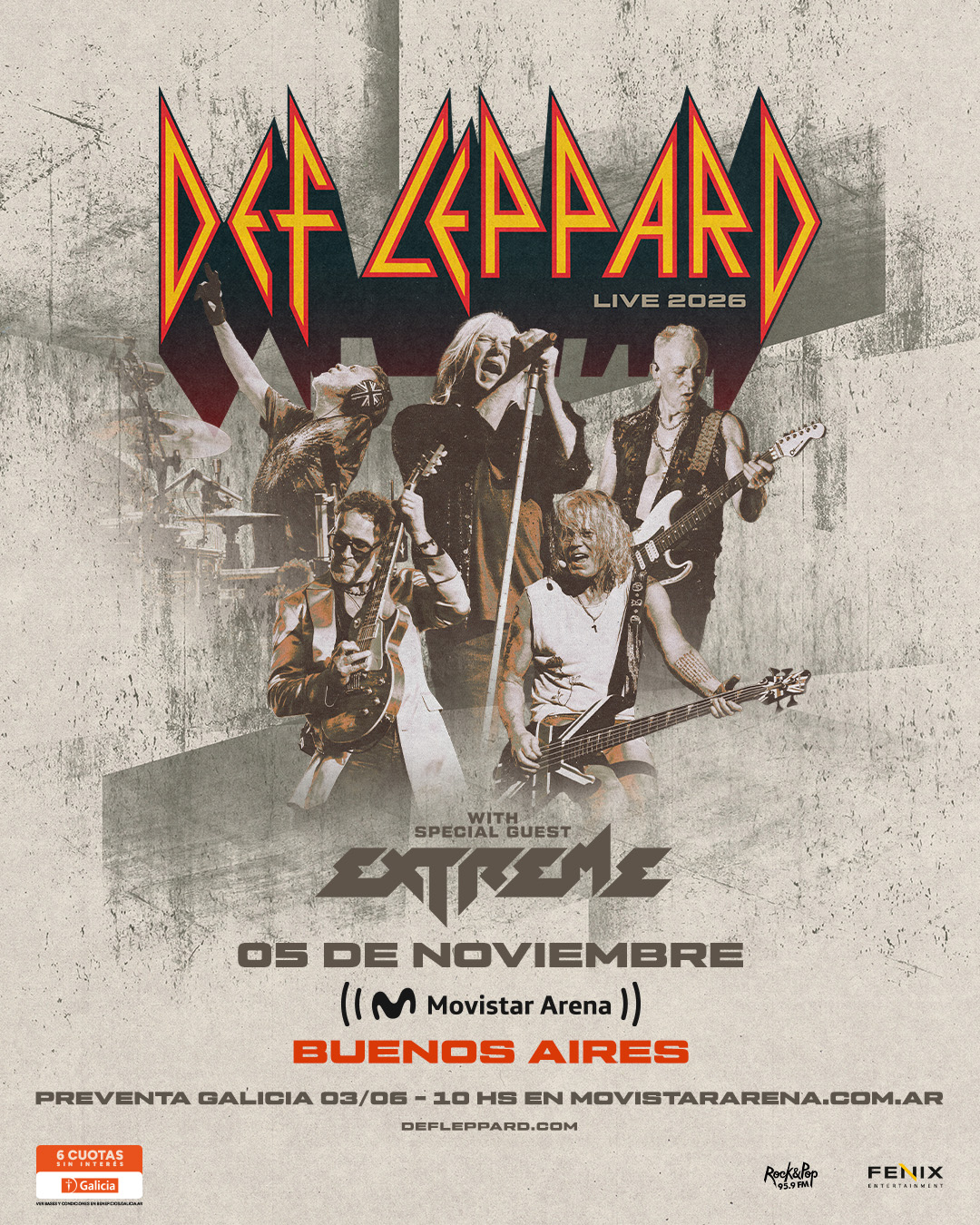 DEF LEPPARD junto a EXTREME regresan a la ARGENTINA